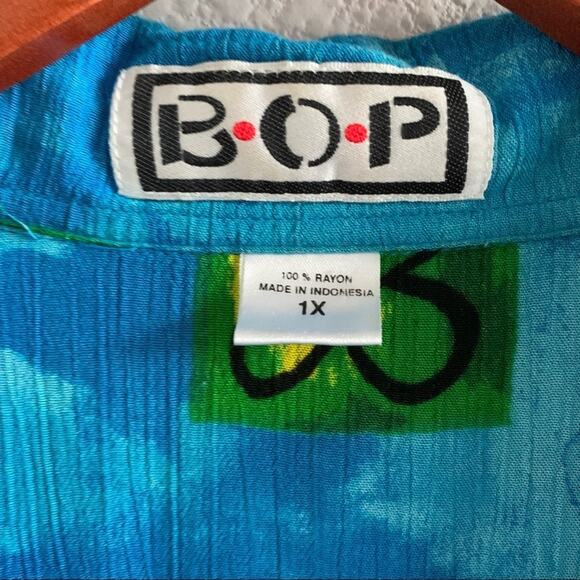 BOP Vintage Art to Wear Tropical Scene Women in Action Art Vibrant Artsy 1X - Picture 3 of 15